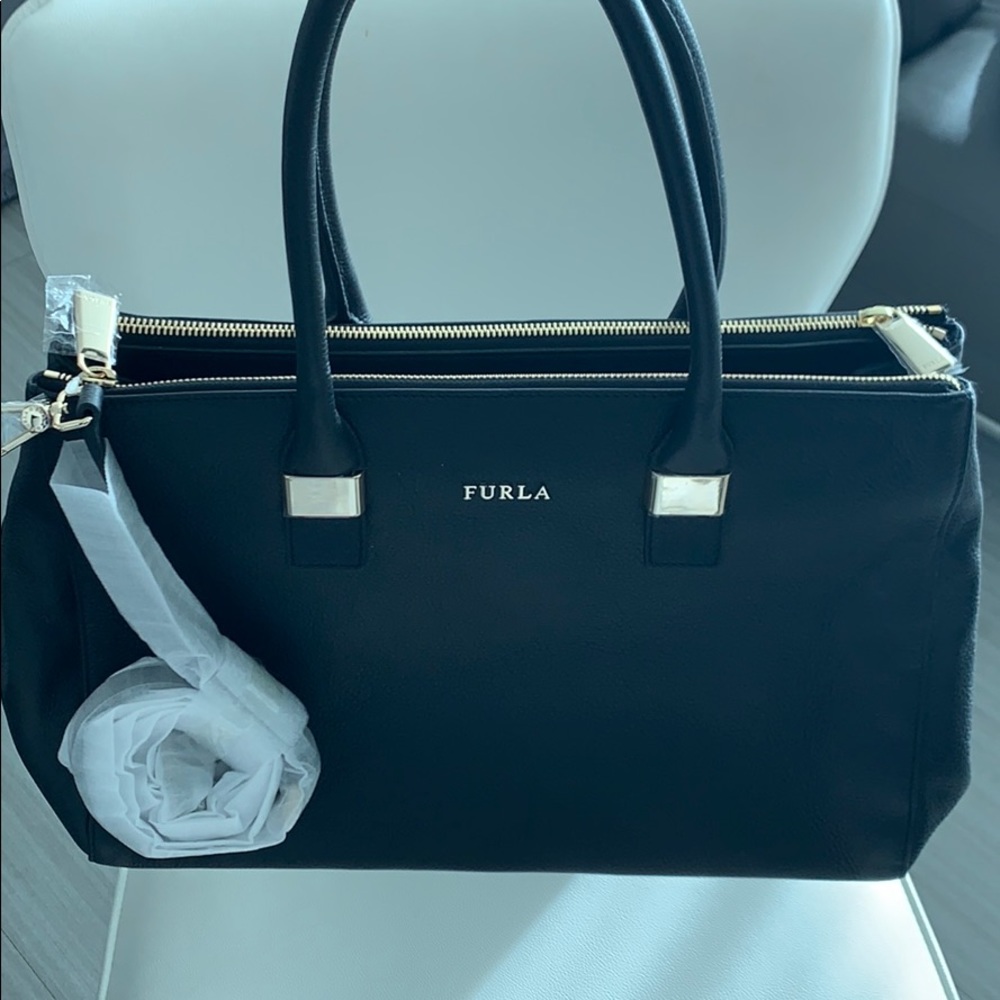 Furla brand new authentic black tote bag